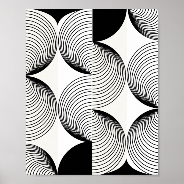 Waveforms of Circles : Poster d'art Abstrait moder (Devant)