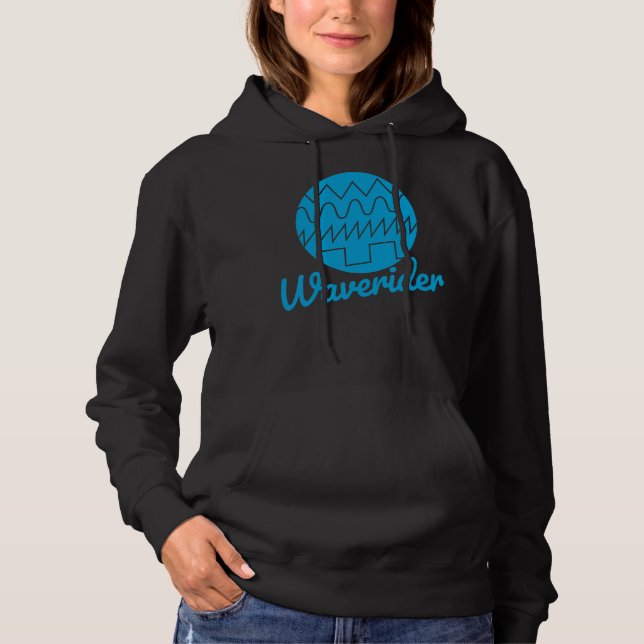 Waverider Synthesizer 80er Synthwave Waveform Hoodie (Vorderseite)