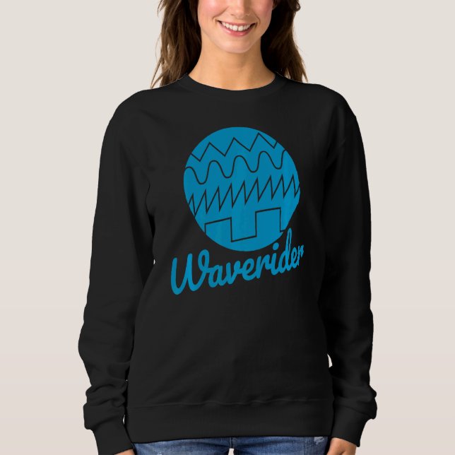 Waverider Synthesizer 80er Synthwave Waveform Sweatshirt (Vorderseite)
