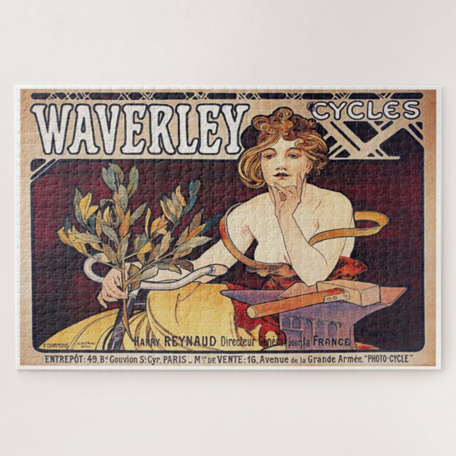 Waverley Cycles von Alphonse Mucha (Horizontal)