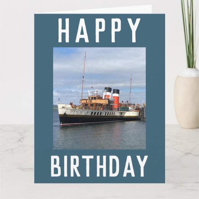 Waverley Paddle Steamer bei Rothesay in Schottland Karte (Vorderseite)
