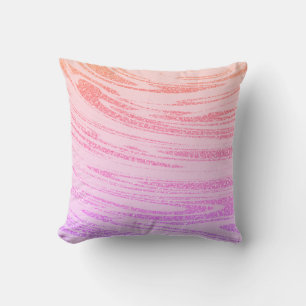 Waves Abstract Pink Roségold Glitter Muster Gesche Kissen
