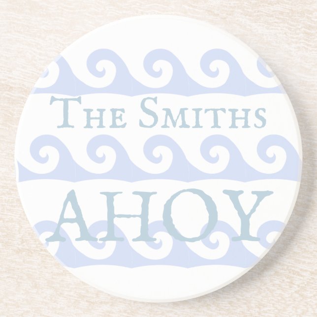 Waves Ahoy Custom Getränkeuntersetzer (Vorne)