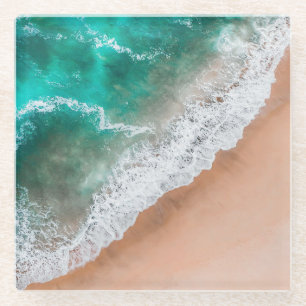 Waves am Sandy Beach Glasuntersetzer