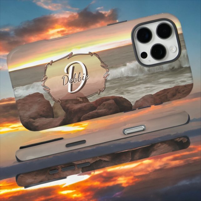 Waves and Boulders 0893 iPhone 16 Pro Max Hülle (Von Creator hochgeladen)