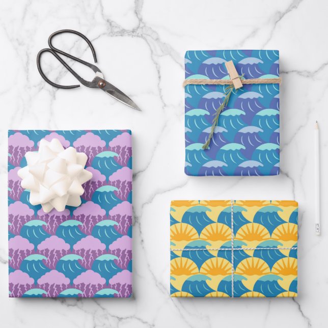 Waves and Weather Geschenkpapier Set (Vorderseite)