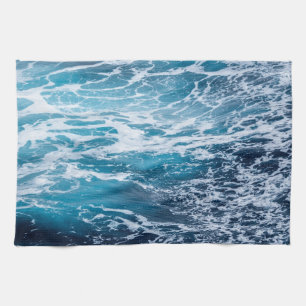 Waves Blue Ocean Summer Beach Geschirrtuch