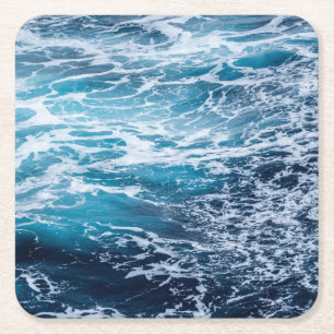 Waves Blue Ocean Summer Beach Rechteckiger Pappuntersetzer