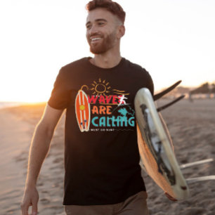 Waves, die i anrufen, müssen im Retro-Farbpalette T-Shirt