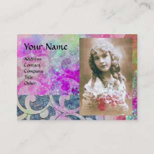 WAVES FOTO TEMPLATE, lebendig violett lila Visitenkarte