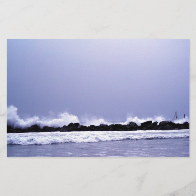 Waves gegen die Stationery Rocks_ Briefpapier (Vorderseite)