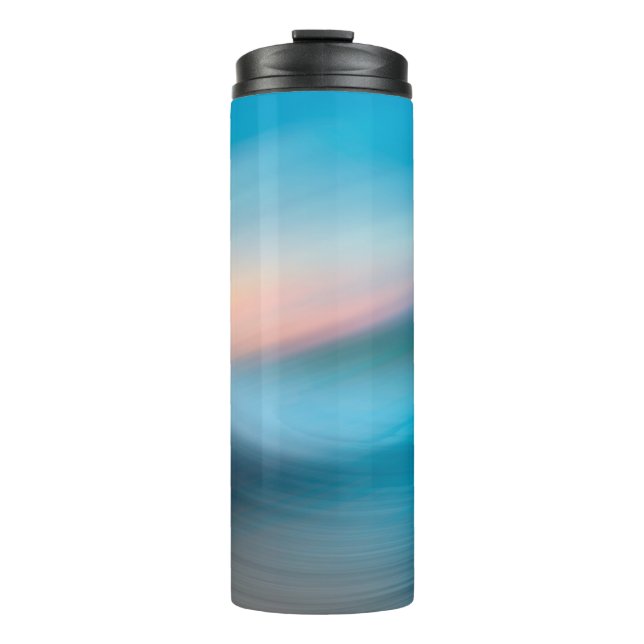 Waves Hintergrundvorlage abstrakt Thermosbecher (Vorderseite)