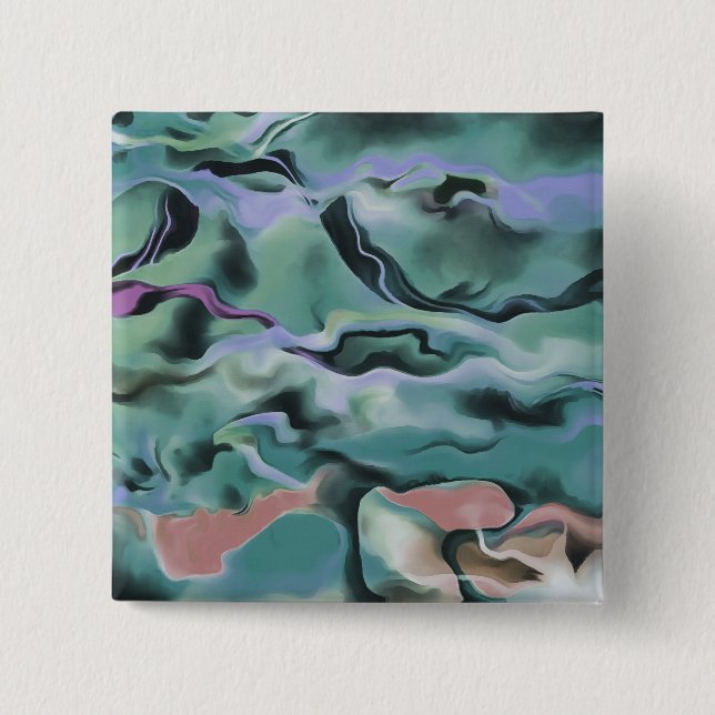 Waves in harmonischer akryllischer Pour Abstrakt A Button (Vorderseite)