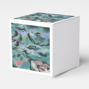 Waves in harmonischer akryllischer Pour Abstrakt A Geschenkschachtel