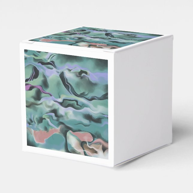 Waves in harmonischer akryllischer Pour Abstrakt A Geschenkschachtel (Vorderseite)