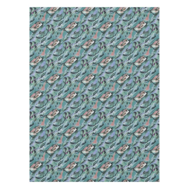 Waves in harmonischer akryllischer Pour Abstrakt A Tischdecke (Vorderseite)
