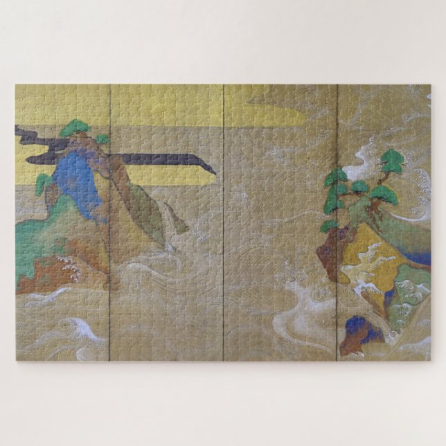 Waves in Matsushima (Verlassen), Tawaraya Sotatsu (Horizontal)