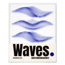 Waves – Minimales abstraktes Bewegungsplakat