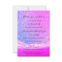 Waves Ocean Fuchsia Pink Bridal Wedding Ombre