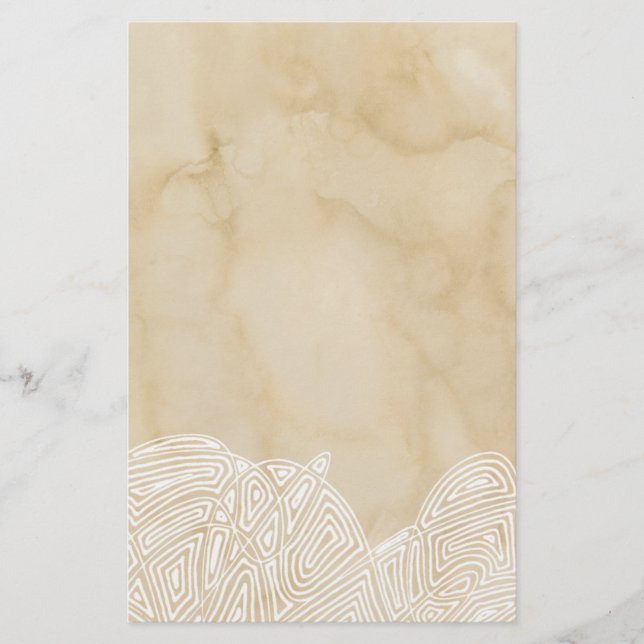 Waves on Parchment Briefpapier (Vorderseite)