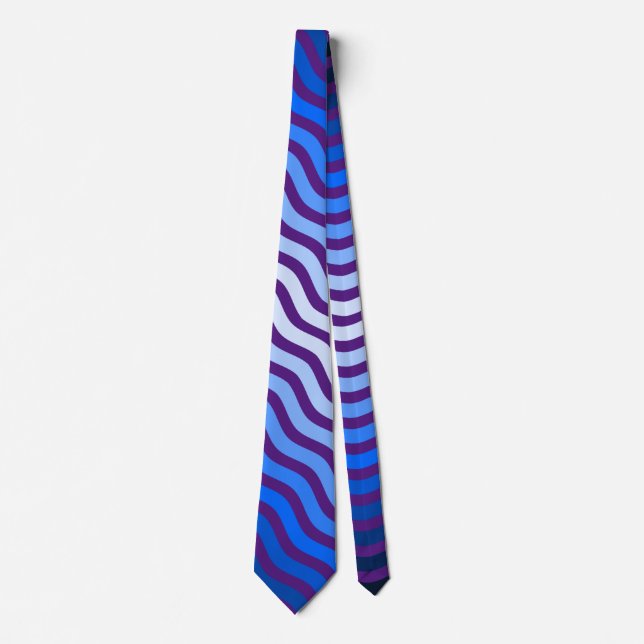 Waves pattern -01 D Lila BG Krawatte (Vorderseite)
