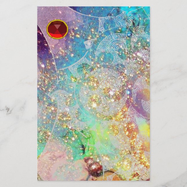 WAVES RED RUBY BRIEFPAPIER (Vorderseite)