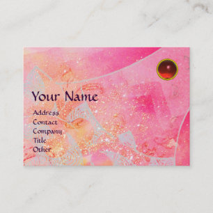 WAVES RUBY MONOGRAM, hellrosa, lila blau Visitenkarte