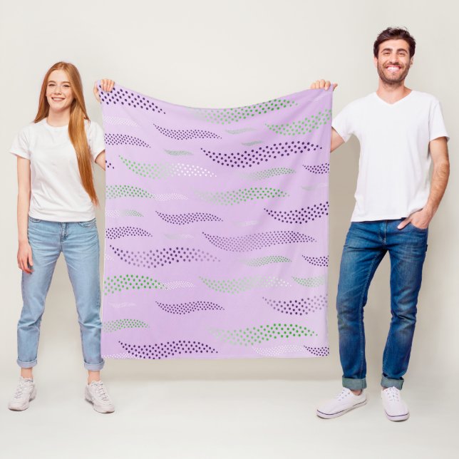 Waves Tiger (stilisiertes Muster) 3 Fleecedecke (Beispiel)