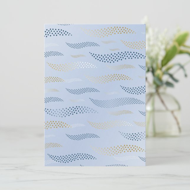 Waves Tiger (stilisiertes Muster) 4 Karte (Stehend Vorderseite)