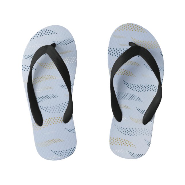 Waves Tiger (stilisiertes Muster) 4 Kinderbadesandalen (Fußbett)