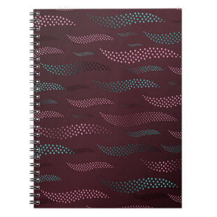 Waves Tiger (stilisiertes Muster) 6 Notizblock