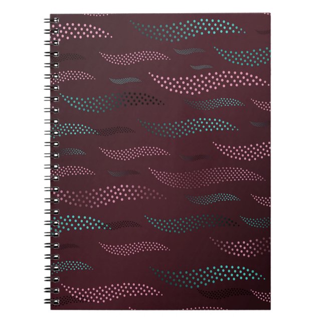 Waves Tiger (stilisiertes Muster) 6 Notizblock (Vorderseite)