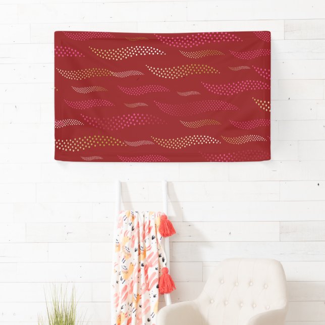 Waves Tiger (stilisiertes Muster) 8 Banner (Insitu)