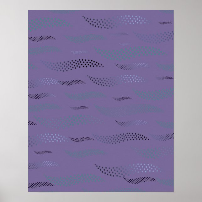 Waves Tiger (stilisiertes Muster) 9 Poster (Vorne)