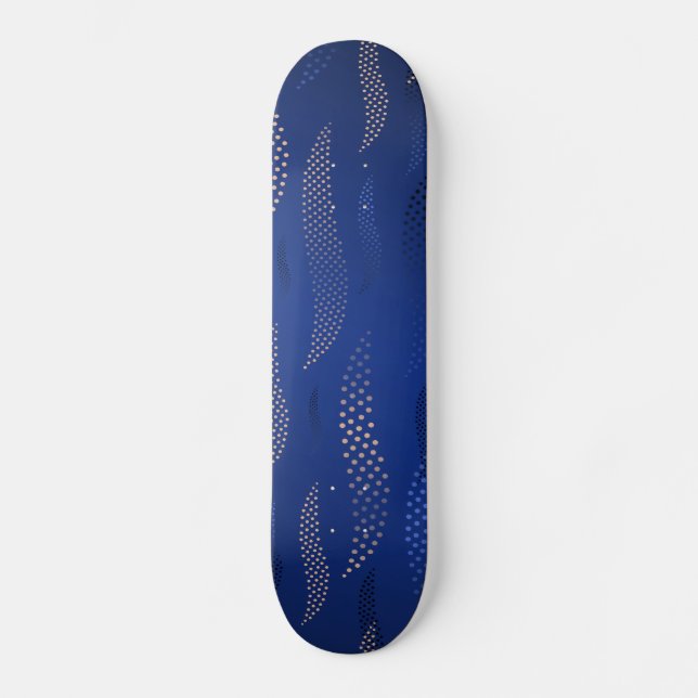 Waves Tiger (stylized pattern) 2 Skateboard (Vorderseite)