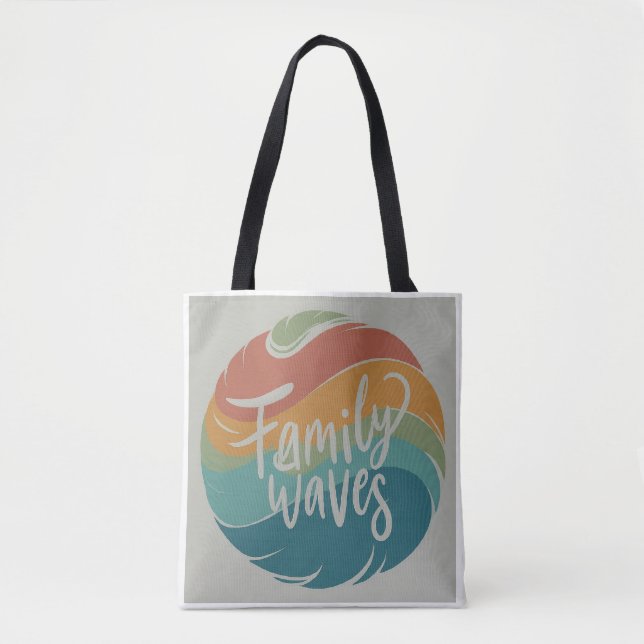 Waves Tote Bag Tasche (Vorderseite)