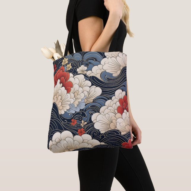 Waves Ukiyo-e Style Tasche (Von Nahem)