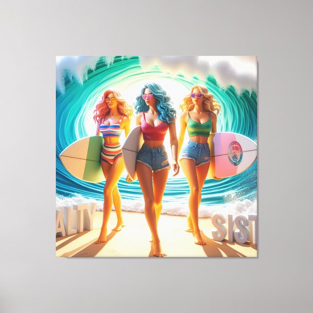 Waves & Wanderlust Kollektion Leinwanddruck (Vorderseite)