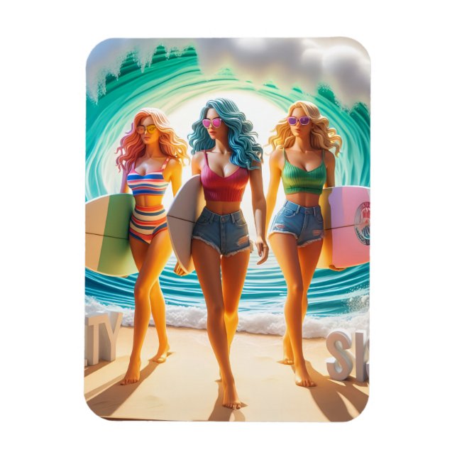 Waves & Wanderlust Kollektion Magnet (Vertikal)