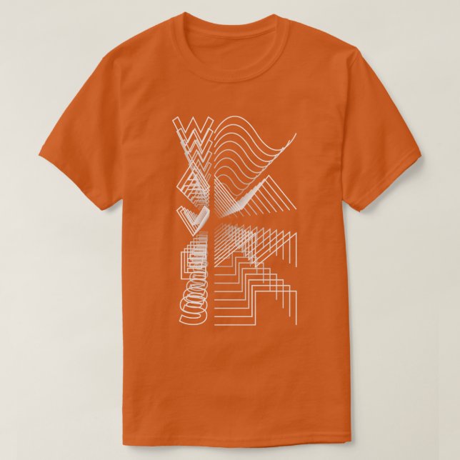 Waves Waveform Audio Analog Design Modular Geschen T-Shirt (Design vorne)