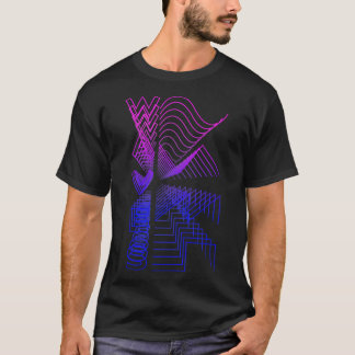 Waves Waveform Audio Digital Design Modular Gesche T-Shirt