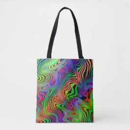 wavey psychedelic multicolfarbene Linien Tasche