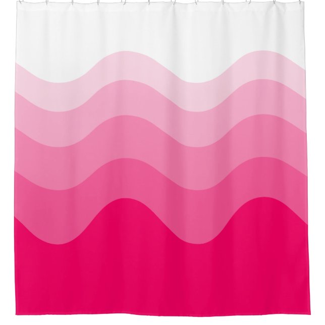 Wavey Stripe Moderner Duschvorhang (Vorderseite)