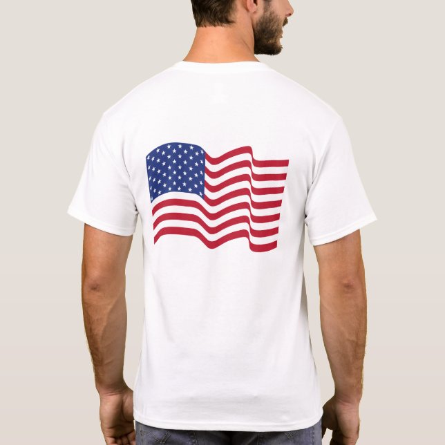 Waving American Flag Jacket T-Shirt (Rückseite)