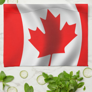 Waving Canadian Flag Geschirrtuch