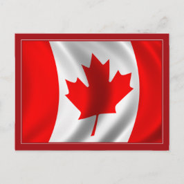 Waving Canadian Flag Postkarte