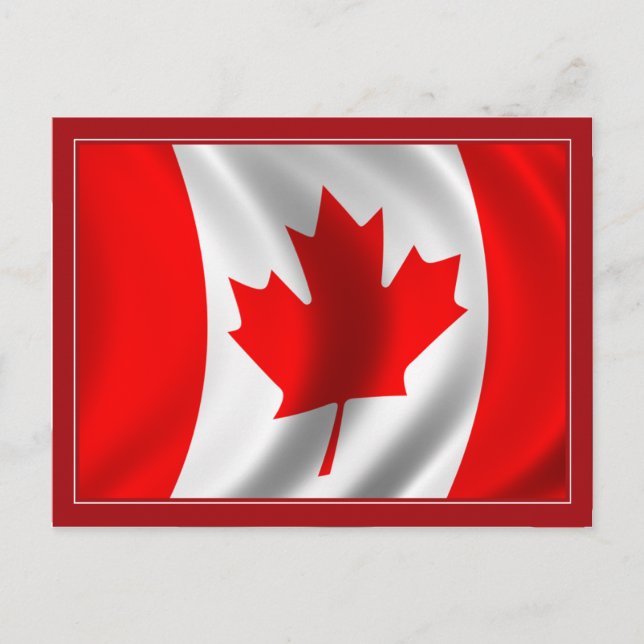 Waving Canadian Flag Postkarte (Vorderseite)