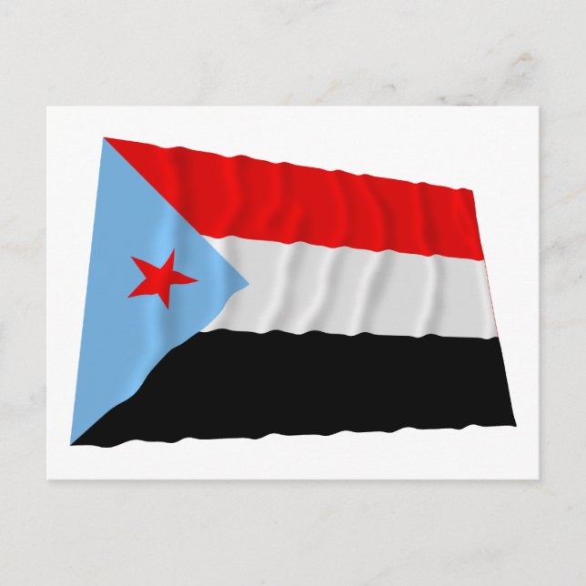 Waving Flag Südjemen (1967-1990) Postkarte (Vorderseite)