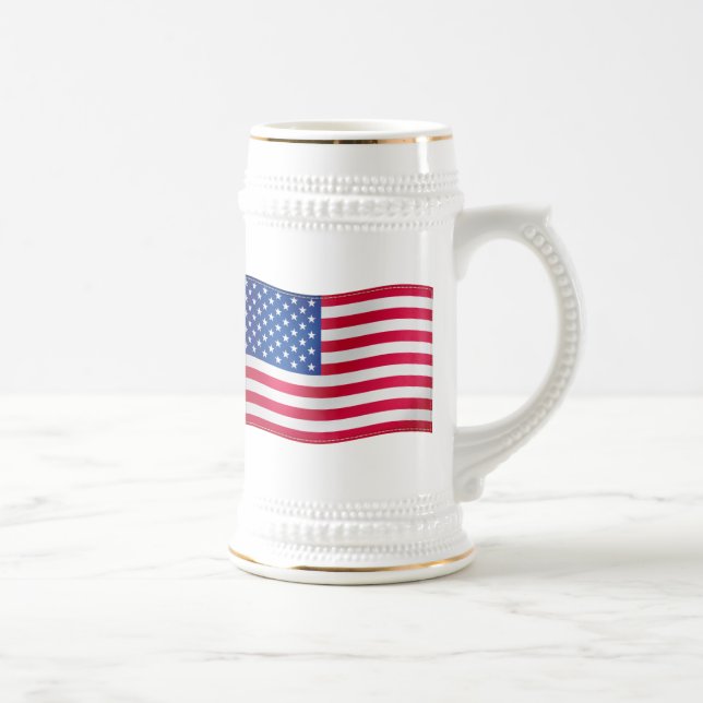 Waving Flag USA Bierglas (Rechts)