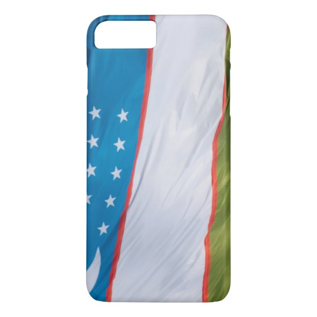 Waving Flag Usbekistan Case-Mate iPhone Hülle (Rückseite)